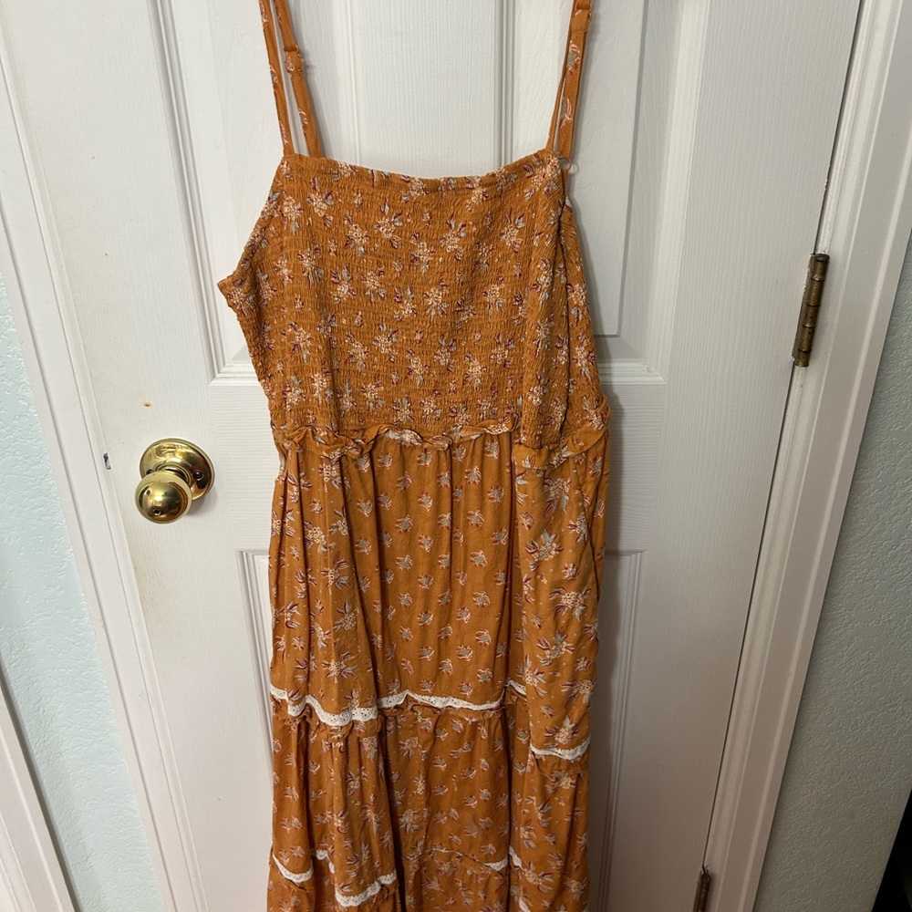 Universal Thread Terracotta Floral Maxi Dress